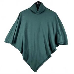 Women's Green Turtleneck‎ Poncho Sweater Duluth One Size NEW